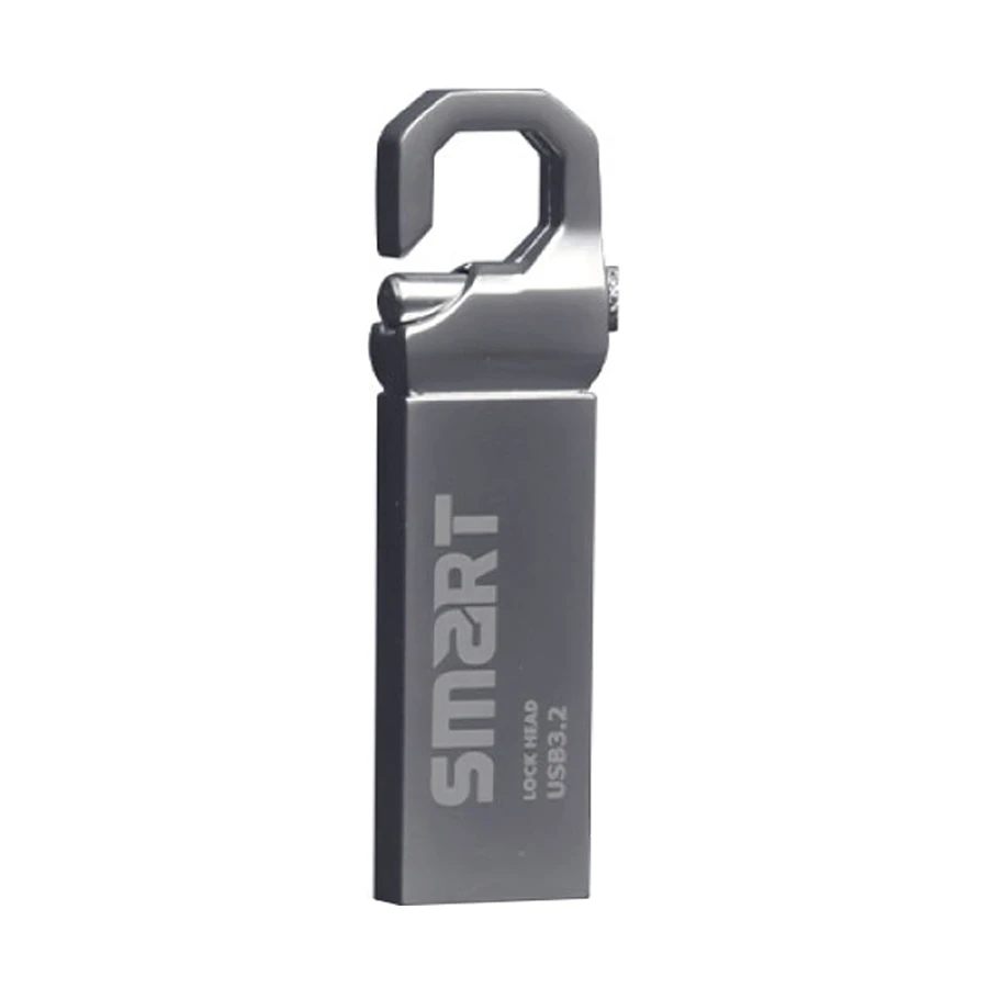 Smart Lock Head 128GB USB 3.2 Silver Metal Body Pen Drive #LH-128-01